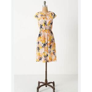 Anthropologie "Puzzled Pieces Dress" Vanessa Virginia, 100% Silk, 8, $178 RARE
